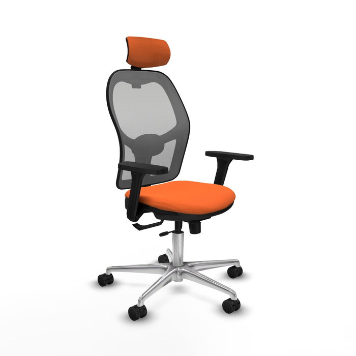 PIQUERAS Y CRESPO Silla de oficina Jorquera con mecanismo Sincro/Traslack, Naranja y Gris PIQUERAS Y CRESPO Silla de oficina Jorquera con mecanismo Sincro/Traslack, Naranja y Gris