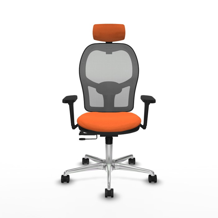 PIQUERAS Y CRESPO Silla de oficina Jorquera con mecanismo Sincro/Traslack, Naranja y Gris PIQUERAS Y CRESPO Silla de oficina Jorquera con mecanismo Sincro/Traslack, Naranja y Gris