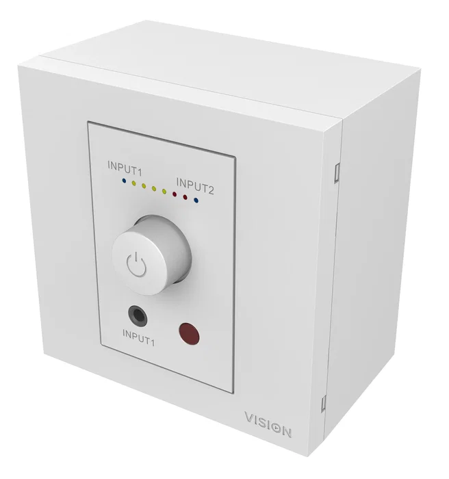 Vision TC3-AMP Amplificador de Audio Clase D 2x25W RMS 2.0 Canales para Hogar Sistema Integrado Montaje en Pared Blanco