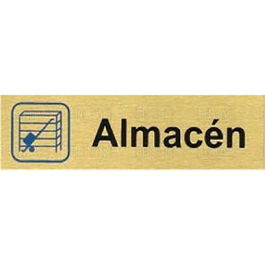 Duver Placa Aluminio Oro 150x45 ''Almacen''