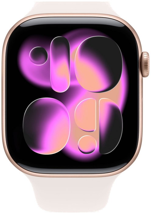 Apple Watch Series 11 GPS 46mm Caja Aluminio Rose Gold Correa Sport Light Blush S/M