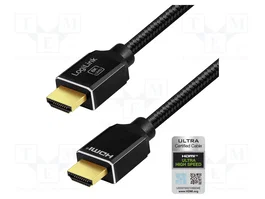 LogiLink Cable HDMI 2.1 Ultra High Speed 5m Negro