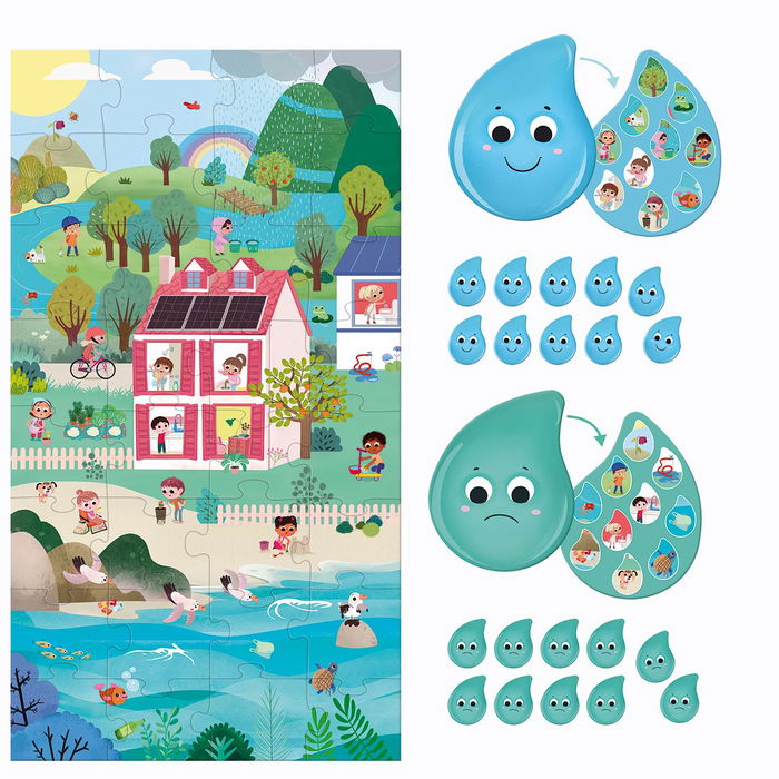 Diset Cuidando El Planeta Ahorro De Agua 1120200189 Juego Educativo Para Enseñar A Reciclar Y Cuidar El Medio Ambiente +3 Años