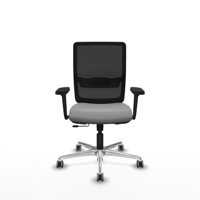 PIQUERAS Y CRESPO Silla de oficina Haches con mecanismo Sincro/Traslack, Gris y Negro