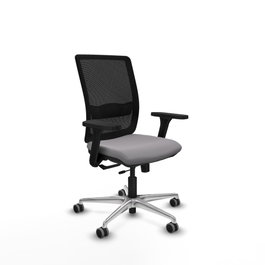 PIQUERAS Y CRESPO Silla de oficina Haches con mecanismo Sincro/Traslack, Gris y Negro