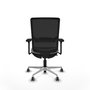 PIQUERAS Y CRESPO Silla de oficina Haches con mecanismo Sincro/Traslack, Gris y Negro