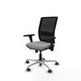 PIQUERAS Y CRESPO Silla de oficina Haches con mecanismo Sincro/Traslack, Gris y Negro