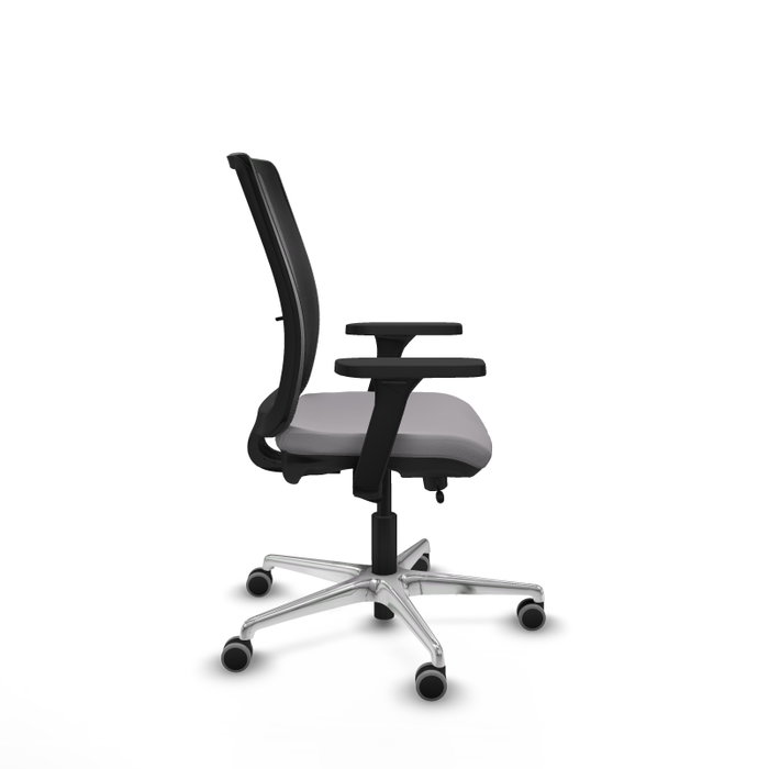 PIQUERAS Y CRESPO Silla de oficina Haches con mecanismo Sincro/Traslack, Gris y Negro