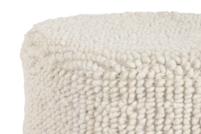 DKD Home Decor Carpets 2c25 Reposapiés Boho Crudo 40 x 40 x 40 cm