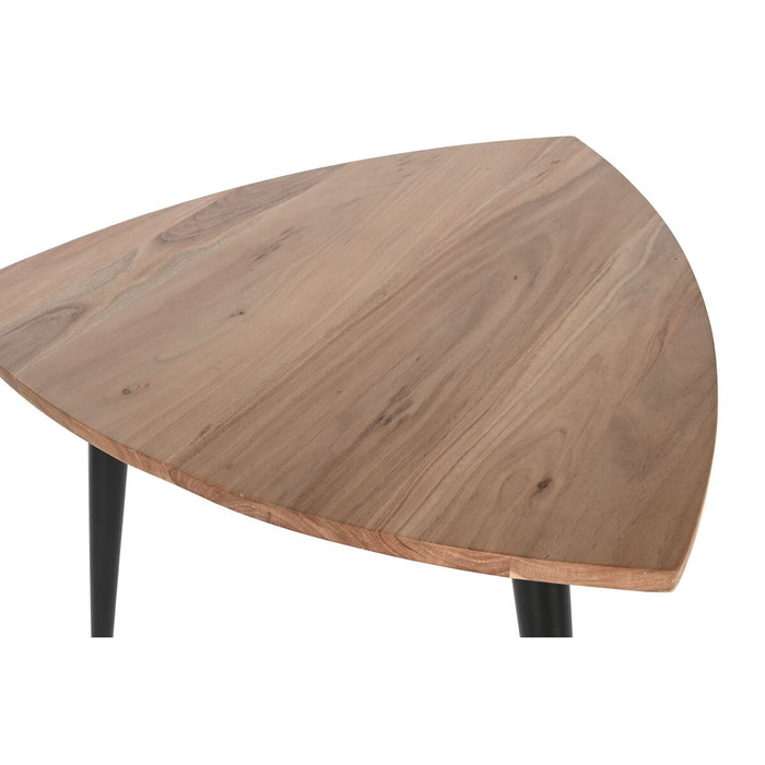 DKD Home Decor Mesa de Centro de Acacia y Metal 90x90x76 Natural