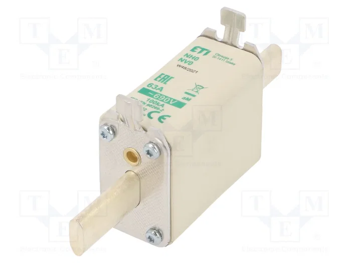 ETI POLAM Fusible NH0 de cerámica 63A 690VAC aM ETI POLAM Fusible NH0 de cerámica 63A 690VAC aM