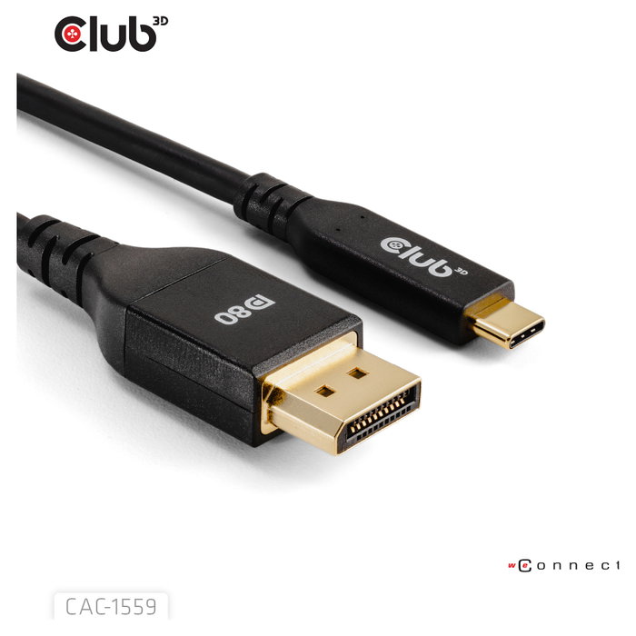 Club 3D Cable USB Tipo C a DisplayPort 2.1 1m Club 3D Cable USB Tipo C a DisplayPort 2.1 1m