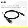 Club 3D Cable USB Tipo C a DisplayPort 2.1 1m 10K@60Hz