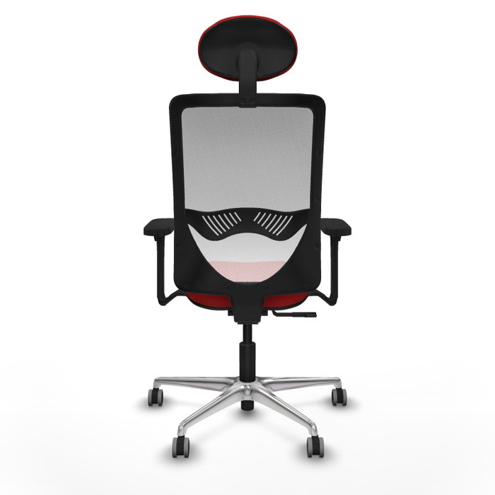 PIQUERAS Y CRESPO Silla de oficina Zulema con mecanismo Sincro, Rojo y Blanco