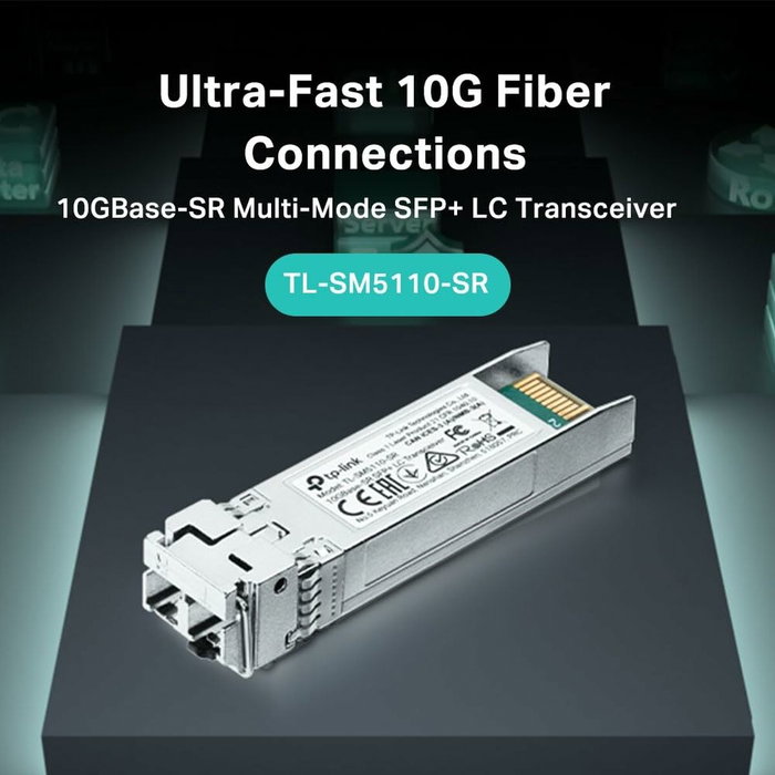 TP-Link SM6110-SR Transceptor de Fibra Óptica SFP+ 10000 Mbit/s 850 nm LC