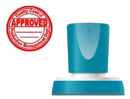 X'stamper Sello X'stamper Quix Personalizable, Redondo, Diámetro 38 mm, Color Rojo, Modelo Q-53