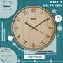 SAMI Reloj de Pared Redondo SAMI RED, 30 cm, Color Madera Claro
