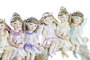 DKD Home Decor Figura Shabby Multicolor 5 x 9 x 12.5 cm (4 Unidades) Resina Hadas