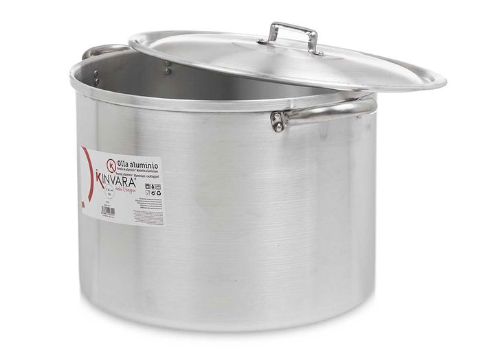 Kinvara Olla Aluminio 30L 36 Cm 48.5x39x31 Cm Apto Gas Horno Lavavajillas (Set de 2)