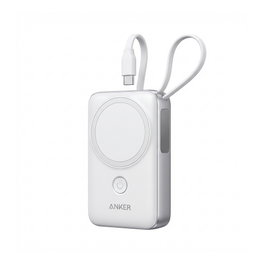 Anker Powerbank A1657H21 MagGo 10000 mAh Blanca con Puerto USB-C y Carga para Apple Watch
