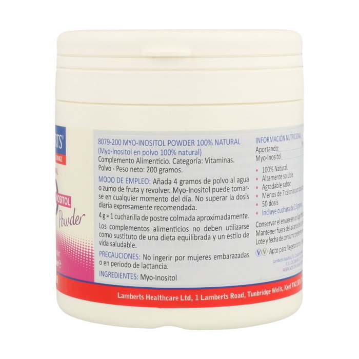 Lamberts Myo Inositol 200 g en polvo Lamberts Myo Inositol 200 g en polvo
