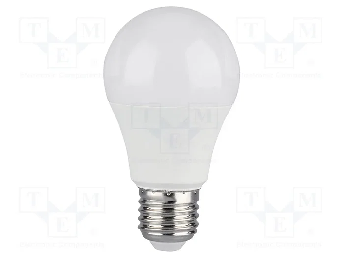 V-TAC Lámpara LED E27 Blanco Caliente 8,5W V-TAC Lámpara LED E27 Blanco Caliente 8,5W
