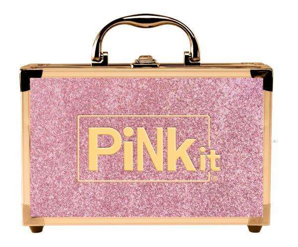 Nice Maletín de Maquillaje de Viaje Pink It Incluye Maquillaje, Esmalte de Uñas, Aplicador, Lima de Uñas y Espejo