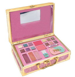 Nice Maletín de Maquillaje de Viaje Pink It Incluye Maquillaje, Esmalte de Uñas, Aplicador, Lima de Uñas y Espejo