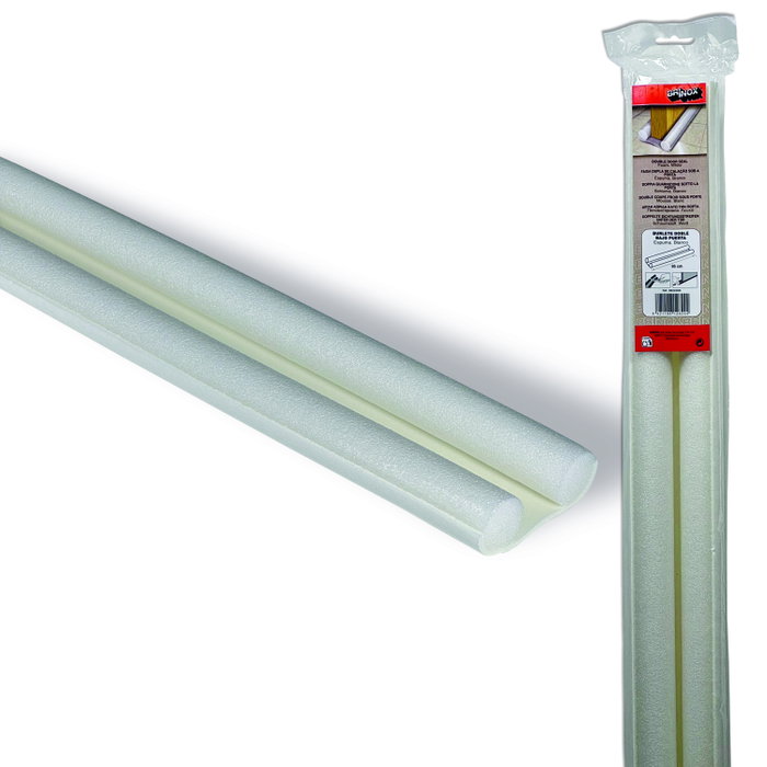 BRINOX Burlete Doble Bajo Puerta Espuma 95 Blanco B2230B BRINOX Burlete Doble Bajo Puerta Espuma 95 Blanco B2230B