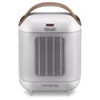 De'Longhi HFX30C18.IW Calefactor de Cerámica 1800W Ventilador Eléctrico Mesa Escritorio Marrón Blanco