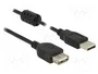 DeLOCK Cable de extensión USB 2.0 Tipo-A macho a Tipo-A hembra, 1 m, Negro