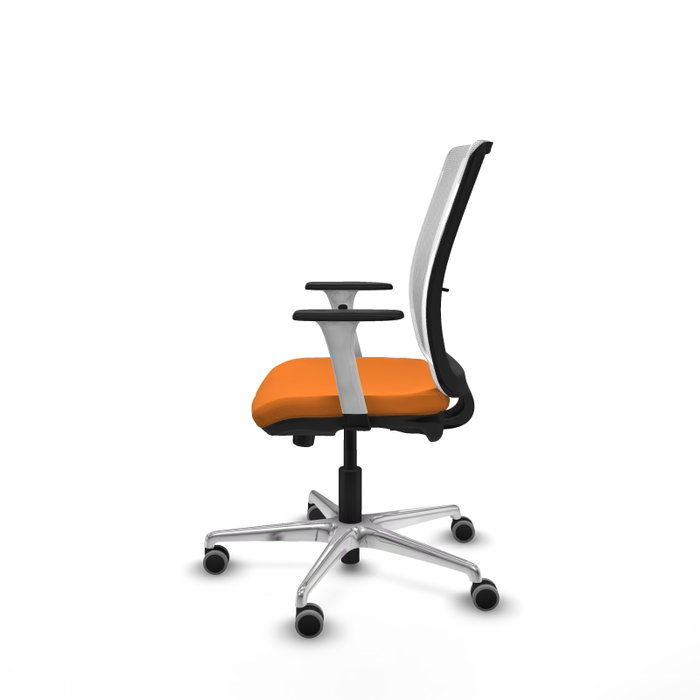 PIQUERAS Y CRESPO Silla de oficina Haches con mecanismo Sincro/Traslack Naranja y Blanco