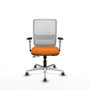 PIQUERAS Y CRESPO Silla de oficina Haches con mecanismo Sincro/Traslack Naranja y Blanco