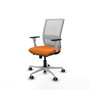 PIQUERAS Y CRESPO Silla de oficina Haches con mecanismo Sincro/Traslack Naranja y Blanco