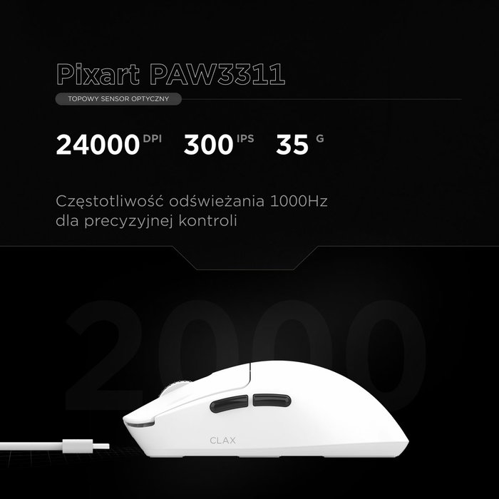 Rampage Clax Ratón Gaming Inalámbrico 24.000 DPI Blanco Rampage Clax Ratón Gaming Inalámbrico 24.000 DPI Blanco
