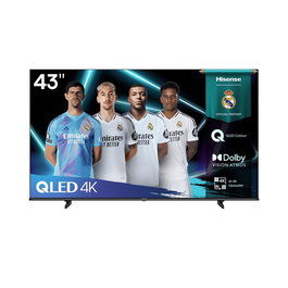 Hisense 43E7Q - Televisor QLED 4K UHD de 43 Pulgadas, Smart TV VIDAA con Dolby Vision Atmos, 60Hz, Modo Juego VRR/ALLM, AI 4K Upscaler, HDR10, Netflix, Disney+