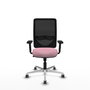 PIQUERAS Y CRESPO Silla de oficina Zulema con mecanismo Sincro, Rosa y Negro