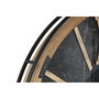 DKD Home Decor Reloj de Pared Loft Negro Dorado 9 x 127 x 127 cm