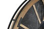 DKD Home Decor Reloj de Pared Loft Negro Dorado 9 x 127 x 127 cm