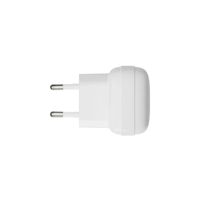 Dbramante1928 Cargador GaN 20W CH20EUWH7126, 2 Puertos USB-C, Carga Rápida PD 3.0, Adaptador de Corriente Plano Europeo Blanco