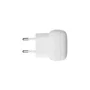 Dbramante1928 Cargador GaN 20W CH20EUWH7126, 2 Puertos USB-C, Carga Rápida PD 3.0, Adaptador de Corriente Plano Europeo Blanco