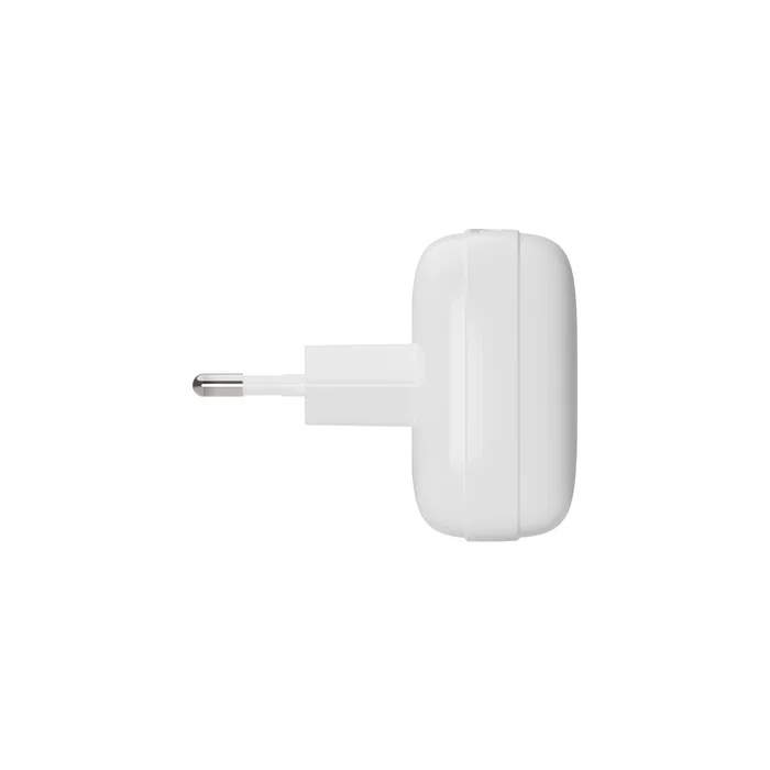 Dbramante1928 Cargador GaN 20W CH20EUWH7126, 2 Puertos USB-C, Carga Rápida PD 3.0, Adaptador de Corriente Plano Europeo Blanco