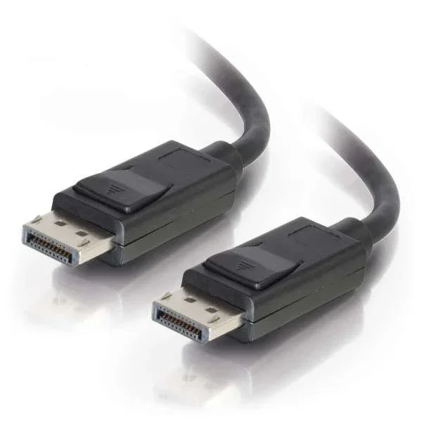 C2G Cable DisplayPort 54403, 4.57 m, Macho a Macho, 8K Ready, Ultra Alta Definición, con Latches, Negro