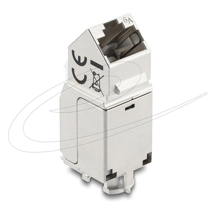 DeLOCK 90937 Módulo Keystone RJ45 Cat.6A Blanco Angulado