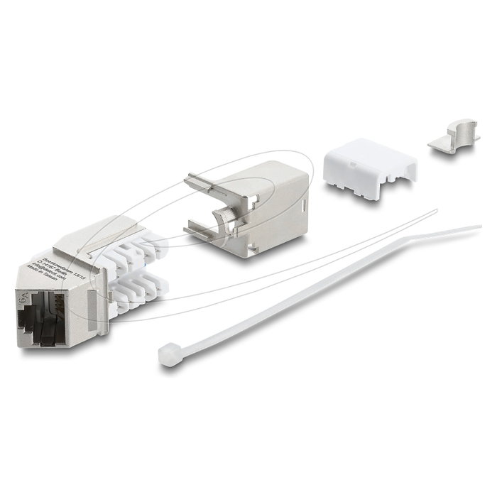 DeLOCK 90937 Módulo Keystone RJ45 Cat.6A Blanco Angulado