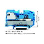 WAGO 2016-7114 Terminal de conexión de 1 conductor para N, 16 mm, Azul
