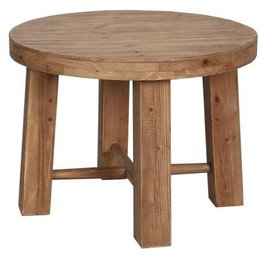 DKD Home Decor Mesita Auxiliar Abeto MDF 60x60x45 Marrón