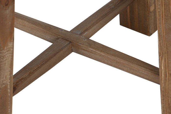 DKD Home Decor Mesita Auxiliar Abeto MDF 60x60x45 Marrón