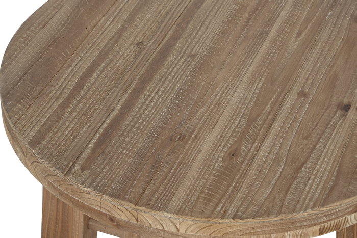 DKD Home Decor Mesita Auxiliar Abeto MDF 60x60x45 Marrón