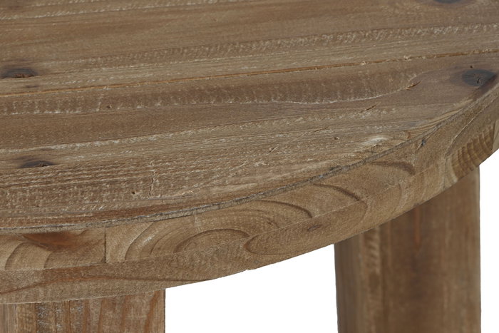 DKD Home Decor Mesita Auxiliar Abeto MDF 60x60x45 Marrón